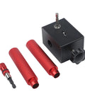 Electric Cable Threading Tool For Wall Wiring, Works With Any Drill, Smooth Drill Attachment That Pulls Wire Quick, Aluminum Alloy Red Black Design, Works With 3mm To 6mm Wire Installation, Easy Install And Time Saver, red metal parts