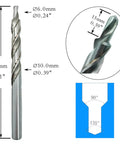 Heavy Duty M2 HSS Countersink Step Drill Bits Pack Of Two With Anti Walk Split Point For Smooth Glides And Zero Skip Action On Stainless Steel Aluminum And Hardwood, 135mm length.