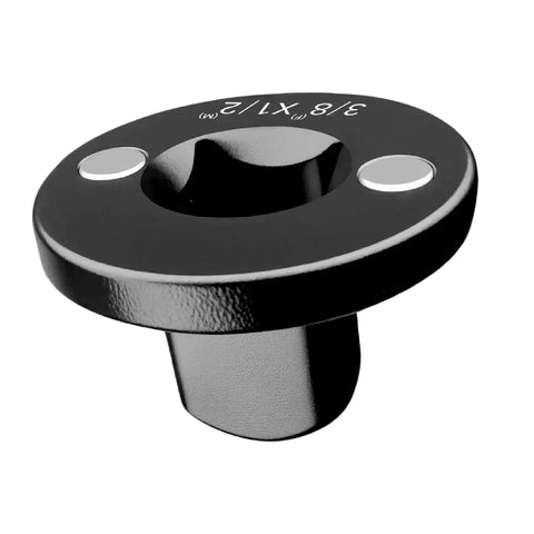 Premium Low Profile Socket Adapter Set With AntiWobble Rigid DualLock Base And Magnetic Reduction Extension Kit Perfect For Tough Auto Mechanic Repairs And Narrow Engine Bay Access Without The Stress Of Dropping Bits, 3/8 to 1/2 inch black carbon steel adapter