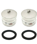2 Pack Aluminum Type DP Cam And Groove Fittings With Female Coupler To Female NPT Includes Camlock Gasket Fittings 2 Inch Dust Plug Set
