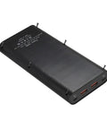 Slick 8 Slot 18650 Battery Holder With Usb C Fast Charging And Crisp Lcd Display, Grab And Go Stash Box For Flat Top Cells, Plug And Play Juice Case, Batteries Not Included - black power bank case with dual USB ports.