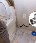 Dead Nuts Tight 2 Pack 1/2 Inch FIP Angle Stop Valves With 3/8 OD Compression Port and Smooth Quarter Turn Shutoff in use during toilet installation.