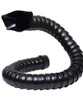 Rock Solid Adjustable Fume Extraction Arm Featuring 50 Mm Od Articulated Hose Plus 6.6 Ft Smoke Removal Pipe, black flexible duct.