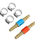 Gas Flow Control Set Of Two Flashback Arrestors With Four Clamps For Soldering And Welding Safety Brass And Stainless Steel