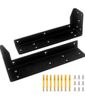 Heavy Duty Metal Shelf Brackets For Wall Mounting with screws and anchors, Thick Iron And Cold Rolled Steel L Brackets, 90 Degree Design
