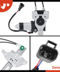 Power Window Regulator With Motor Replacement For Buick Century 1997 2005 Regal Oldsmobile Intrigue 1998 2002 Rear Left Driver Side Easy Fit OE Replacement, showing motor assembly and wiring details.