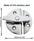 Marine Grade 316 Stainless Steel Boat Door Hatch Round Turn Button Twist Catch Latch Hardware For Yachts