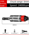 Pro Level Pneumatic Air Die Grinder Featuring Grippy Ergonomic Handle and Standard Quarter Inch Shank Delivers Kickin 24000Rpm Close Up View