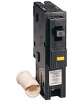 Homeline 1 Pole 15 Amp GFCI Circuit Breaker 120 Volt Model HOM115GFICP for home electrical panels shown in standing position