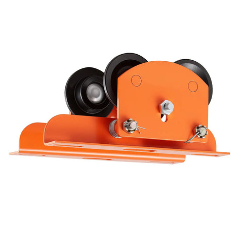 Beefy Electric Hoist Trolley Kit, 1100 Lb Capacity, Adjustable Beam Width, Dual Wheel Push Trolley for I Beams, Heavy Duty Setup