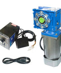 Electric AC Worm Gear Motor 180W With 1 To 15 Reducer 95 RPM Output Reversible Variable Speed 18mm Shaft Speed Controller