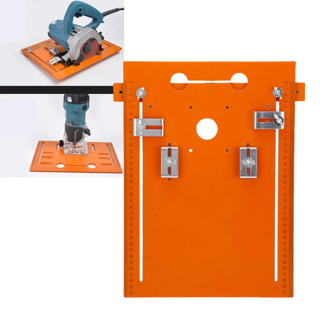 Heavy Duty Circular Saw Base Plate For Router Table Insert with etched scale markings and easy mount holes for clean cuts.