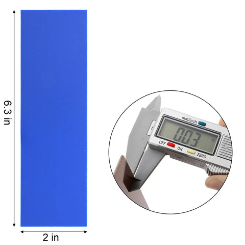 Blue G10 Knife Handle Scale Sheets Set Pre Cut Spacer Material For Knife Making And DIY Projects 6.3x2x0.03 Inches