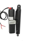 Straight-Shooting 800 Watt Electric Linear Actuator, 2 Ton Push Pull Workhorse, DC 12V Smooth Operator For Industrial Gear Upgrades, Handles Heavy Loads No Sweat, close-up of actuator and wiring.