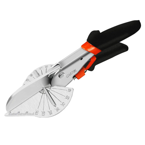 Miter Shears Adjustable Angle Cutter 45 To 135 Degrees For Shoe Molding Quarter Round And PVC SK5 Steel Trim Scissors Tool