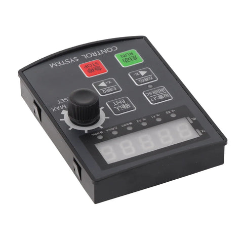 Motor Motion Control Module For Stepper And Servo Drives With 5 Digit Display And Multi Control Modes For Precise Positioning Angle And Loop Control DC 12 24V Plug And Play Ready For Industrial Automation, black plastic control panel with knob