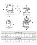4 Inch Precision Dividing Head With 3 Jaw Chuck Semi Universal Rotary Table For Milling Machine technical drawing with dimensions.