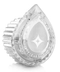 Shower Handle Replacement Knob 100710 for Posi-Temp one-handle tub and shower faucet with chrome insert, clear view.