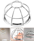 Heavy Duty Iron Smoke Detector Cover With Reinforced Mesh For Maximum Room Security Universal Fit, 13.2cm, silver finish.
