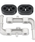 Premium Heavy Duty Exhaust Muffler Bracket Hanger Kit With Rubber Isolator Mount Assembly For Ram 1500 Trucks Years 2019 Through 2025 Durable Left And Right Side Metal Alloy Build Fits Your Ride Like A Dream Today. black and silver exhaust bracket kit with rubber isolator mounts