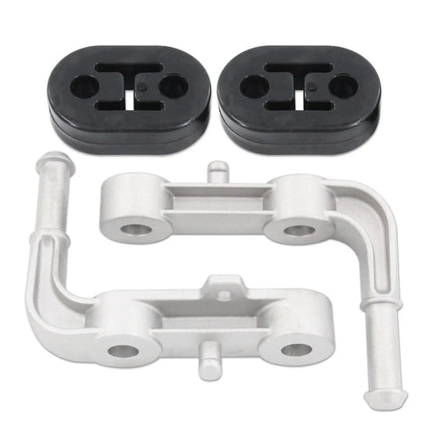Premium Heavy Duty Exhaust Muffler Bracket Hanger Kit With Rubber Isolator Mount Assembly For Ram 1500 Trucks Years 2019 Through 2025 Durable Left And Right Side Metal Alloy Build Fits Your Ride Like A Dream Today. black and silver exhaust bracket kit with rubber isolator mounts