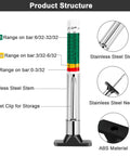 Go To Tire Tread Depth Gauge Set Color Coded For Quick Read In One Thirty Second Inch Increments Pack Of Two Reusable Sturdy Tool For Car Maintenance And Tire Health stainless steel stem ABS material