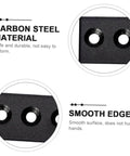 Track Connecting Brace Metal Joint Plate Set For Barn Doors Easy Installation Bracket Connector Kit showing carbon steel material and smooth edges details