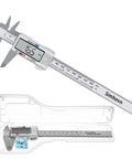 Go-To Digital Caliper With LCD Display 0 To 6 Inch Range shown with case and measurement reading