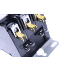 Three Pole 40 Amp 24 Volt Coil Definite Purpose Air Conditioner Contactor, close-up view showing brass connectors
