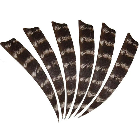 50 Pack Pro Grade Turkey Feather Fletching For Archery, Real Arrow Vanes In 3 4 5 Inch Sizes, Right Wing And Left Wing Shield Cut