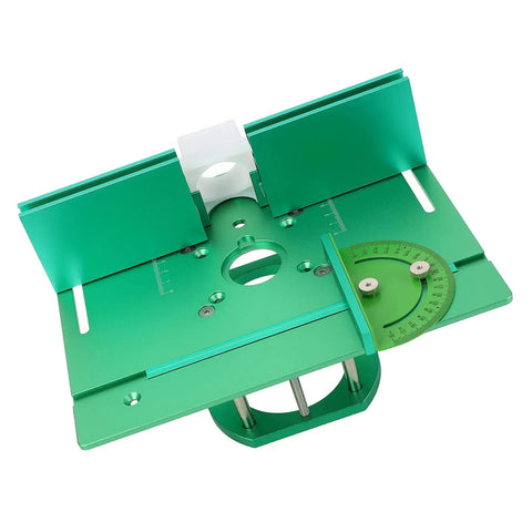 Heavy Duty Nitty Gritty Pro Router Lift Plate System For Woodworking Benches with aluminum construction and manual height adjustment.