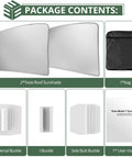 EYPINS Model Y sunshade roof cover for Tesla Model Y, silver, 2-pack with carry bag, buckles and user manual