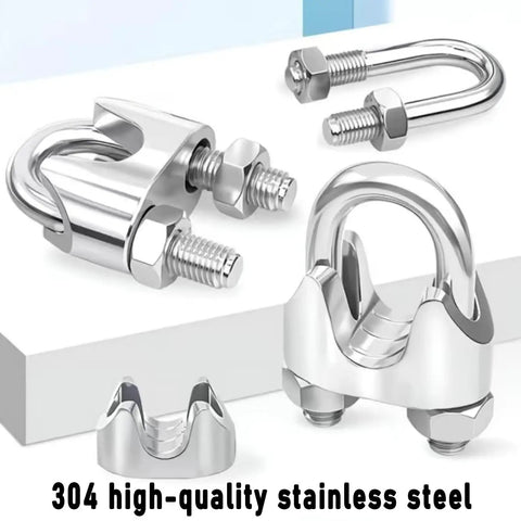 Dead Simple Stainless Steel Wire Rope Clips 20 Pack Heavy Duty Quarter Inch Cable Clamps Lock It Down Secure Garden Racks Boats And Towing Lines With Top Shelf Rust Proof Build