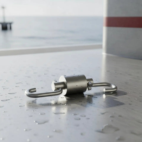 Heavy Duty Stainless Steel Swivel Rotation Joint Goes Like Butter For Dockside Hoists Workshop Rigs And Nautical Gear No Sweat Rust Proof Connector Fits Size Two Tubing on wet surface