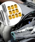 NINEFOX spark plug thread repair kit with 10 gold M14x1.25 inserts and taps