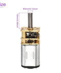 Dope 3V Micro DC Gear Motor With Metal Gearbox 1 To 298 Reduction, 15 RPM, 10mm Output Shaft, 3mm Drive Shaft, 0.3W Power, Rated Torque 4
