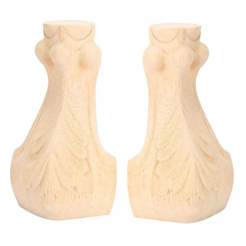 Rubber Wood Furniture Legs With Carved Pattern For Sofa Coffee Table Cabinet TV Stand Elevate Your Setup With Dope Yet Classic Thick Carved