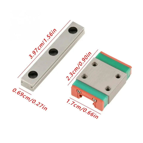 Get Smooth And Precise Motion With This High Precision Linear Guide Rail Kit Available In 40 55 Or 70mm Sizes Featuring Low Friction Slide Blocks For Easy Installation And Rock Solid Stability In Any Miniature Setup You Build. aluminum linear guide rail and slide block set with size measurements