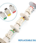24V Green LED Bulbs Pack of 5 for Industrial Signal Indicator Systems, Easy Install Continuous Warning Light Tower Lamps