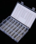 Open box showing Slotted Spring Pin Assortment Kit 280 Stainless Steel Roll Pins Heavy Duty Tension Dowels M1.5-M8