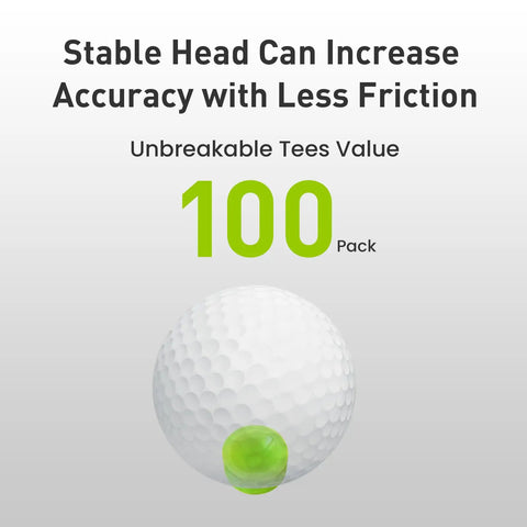 Castle Style Plastic Golf Tees Set Must Have Unbreakable Practice Tees With Mixed Or Equal Heights 100 Count image with golf ball