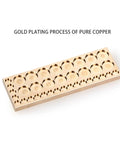 Heavy-Duty Pure Copper 36 Compartment Organizer that handles every tiny watch screw and clock part with ease, gold-plated surface.