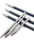 12 Pack Pro Grade Archery Arrow Field Points Stainless Steel Broadhead Tips 80 To 200 Grain For 4.2mm ID Arrow Shafts Anti Loose Embossed Surface