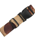 Cool Industrial Clock Gears Steampunk Print Luggage Strap With Adjustable Buckle for 20 to 32 inch suitcases, showing the strap detail.
