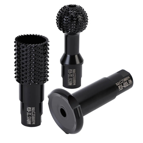 3Pcs Wood Grinder Ball Gouge Heads And Spherical Cylindrical Burr Attachments For Angle Grinders 100mm T Shaped Rotating