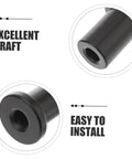 Close-up of Versatile Sliding Barn Door Track Connectors And Spacers Kit with black carbon steel tube details