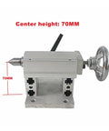 Top Shelf Four Axis Rotary Tailstock For Cnc Milling Machines With 70mm Or 92mm Centers, 70mm center height, aluminum design.