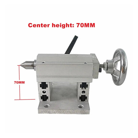 Top Shelf Four Axis Rotary Tailstock For Cnc Milling Machines With 70mm Or 92mm Centers, 70mm center height, aluminum design.