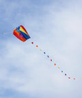 Colorful Parafoil Kite With 118 Inch Long Tail Go-To Outdoor Fun Easy To Fly Includes Handle And Line 20 Inch Frame flying
