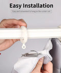 Hand installing DIY Pinch Pleat Curtain Kit With 10 Meters Of Pleater Tape And 30 Stainless Steel Four Prong Curtain Pleater Hooks